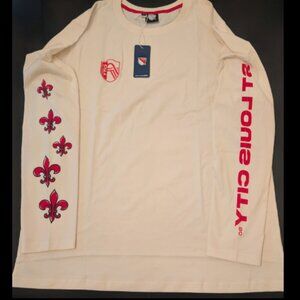 27# st louis city mls heavy tee relaxed fit long sleeve off white